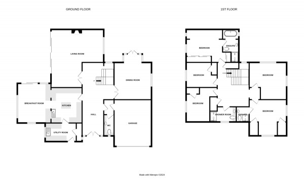 Floorplan for Borrowell Lane, Kenilworth
