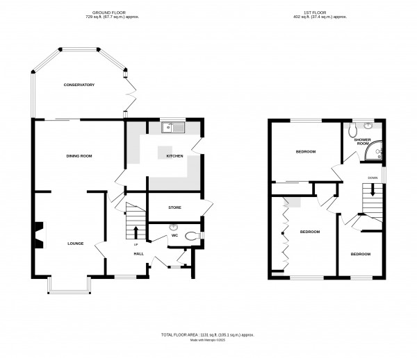 Floorplan for Thirlestane Close, Kenilworth