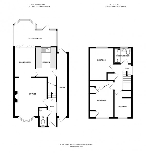 Floorplan for Talisman Close, Kenilworth