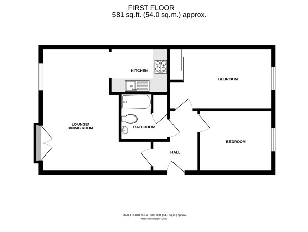 Floorplan for Chandley Wharf, Warwick