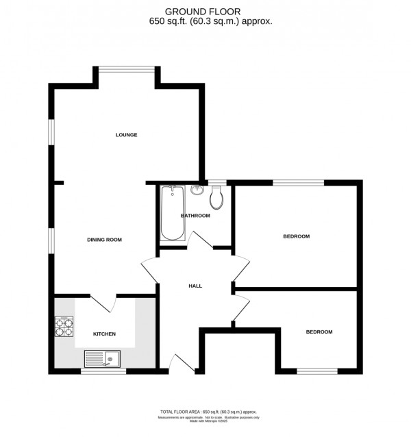 Floorplan for Denemoor Court, Elmdene Road, Kenilworth
