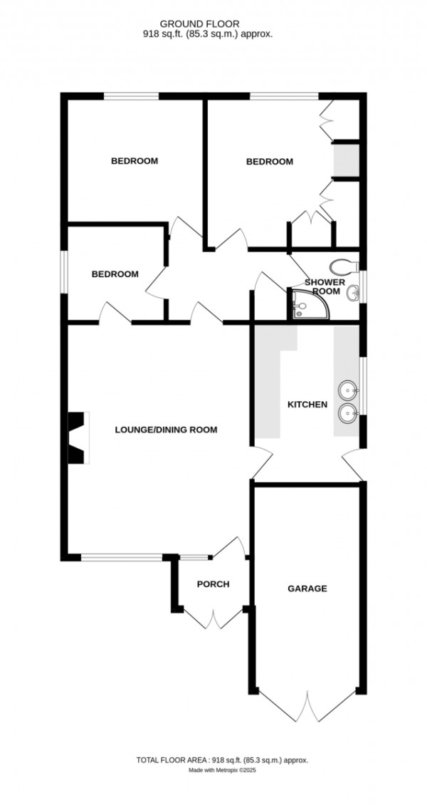 Floorplan for Woodcote Avenue, Kenilworth