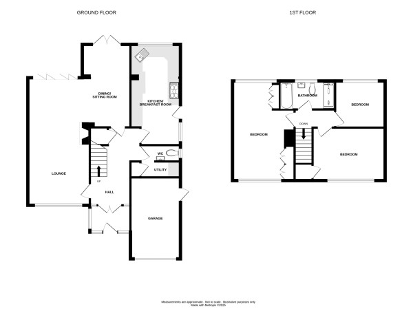 Floorplan for Bromley Close, Kenilworth