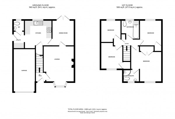 Floorplan for Pencraig Close, Kenilworth