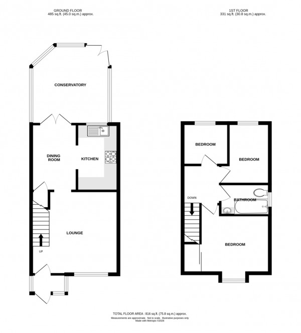 Floorplan for Dencer Drive, Kenilworth