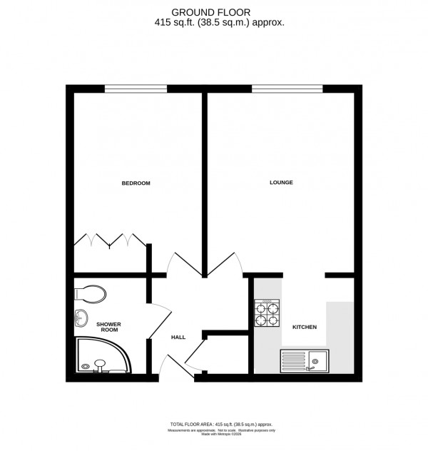 Floorplan for Oakands Court, Warwick Road, Kenilworth