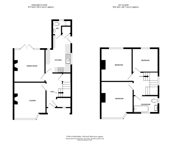 Floorplan for Crackley Hill, Coventry Road, Kenilworth