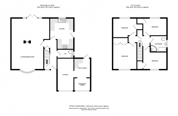 Floorplan for The Meadows, Leek Wootton