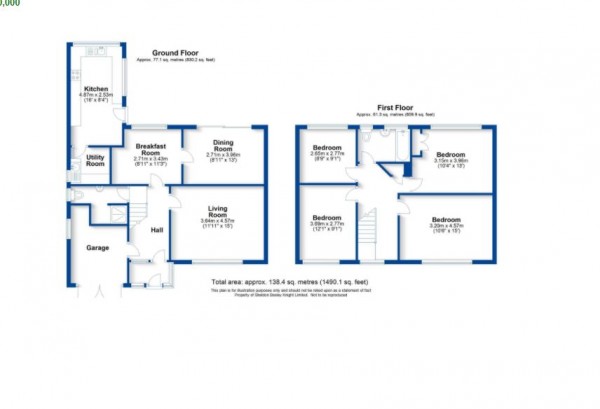 Floorplan for Manor Road, Kenilworth