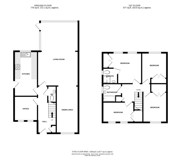 Floorplan for Pencraig Close, Kenilworth