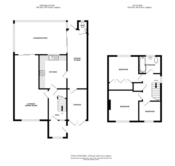 Floorplan for Priorsfield Road, Kenilworth