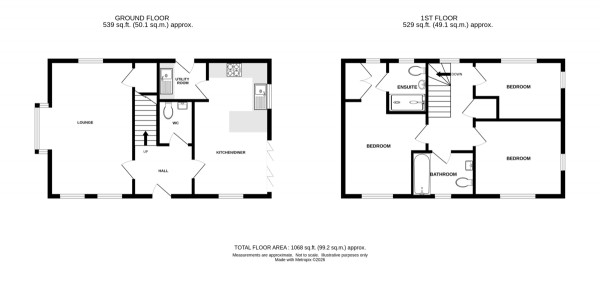 Floorplan for Hewitt Close, Kenilworth