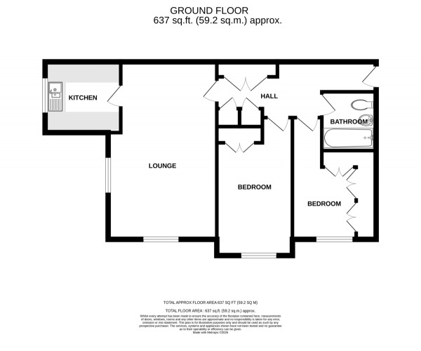 Floorplan for Priory Road, Kenilworth