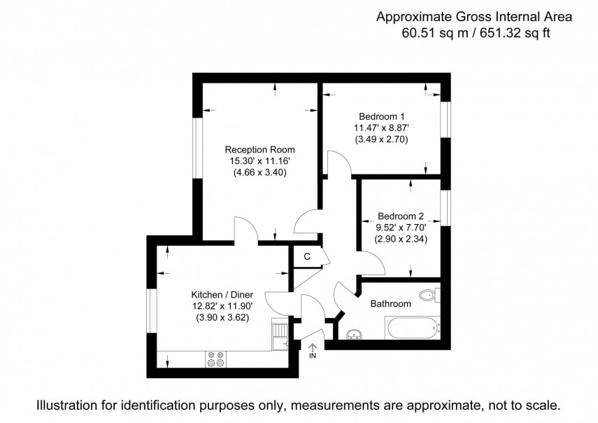 Floorplan for Sherman Gardens, Chadwell Heath, Romford
