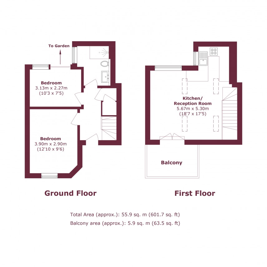Floorplan for Well Street, E9