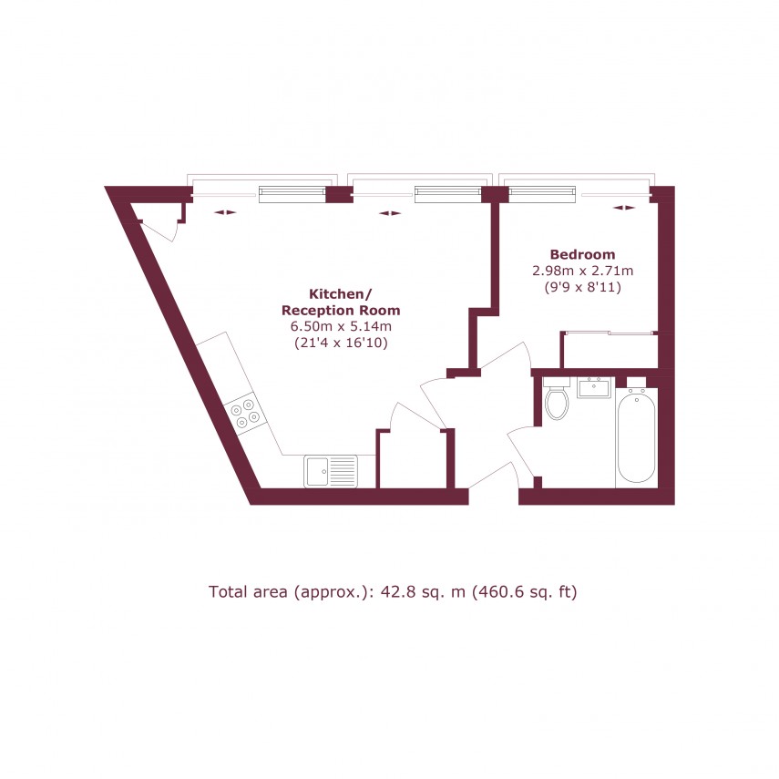 Floorplan for Cresset Road, E9