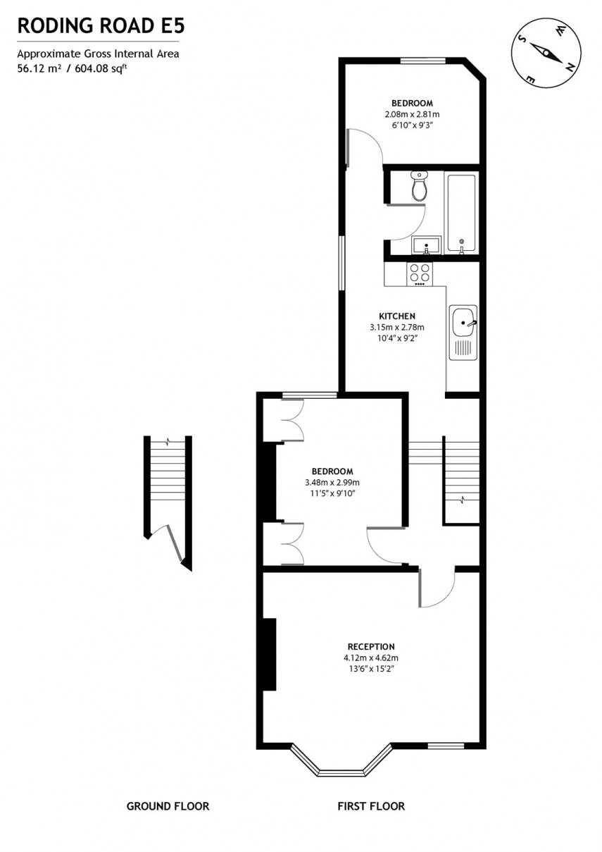 Floorplan for Roding Road, E5