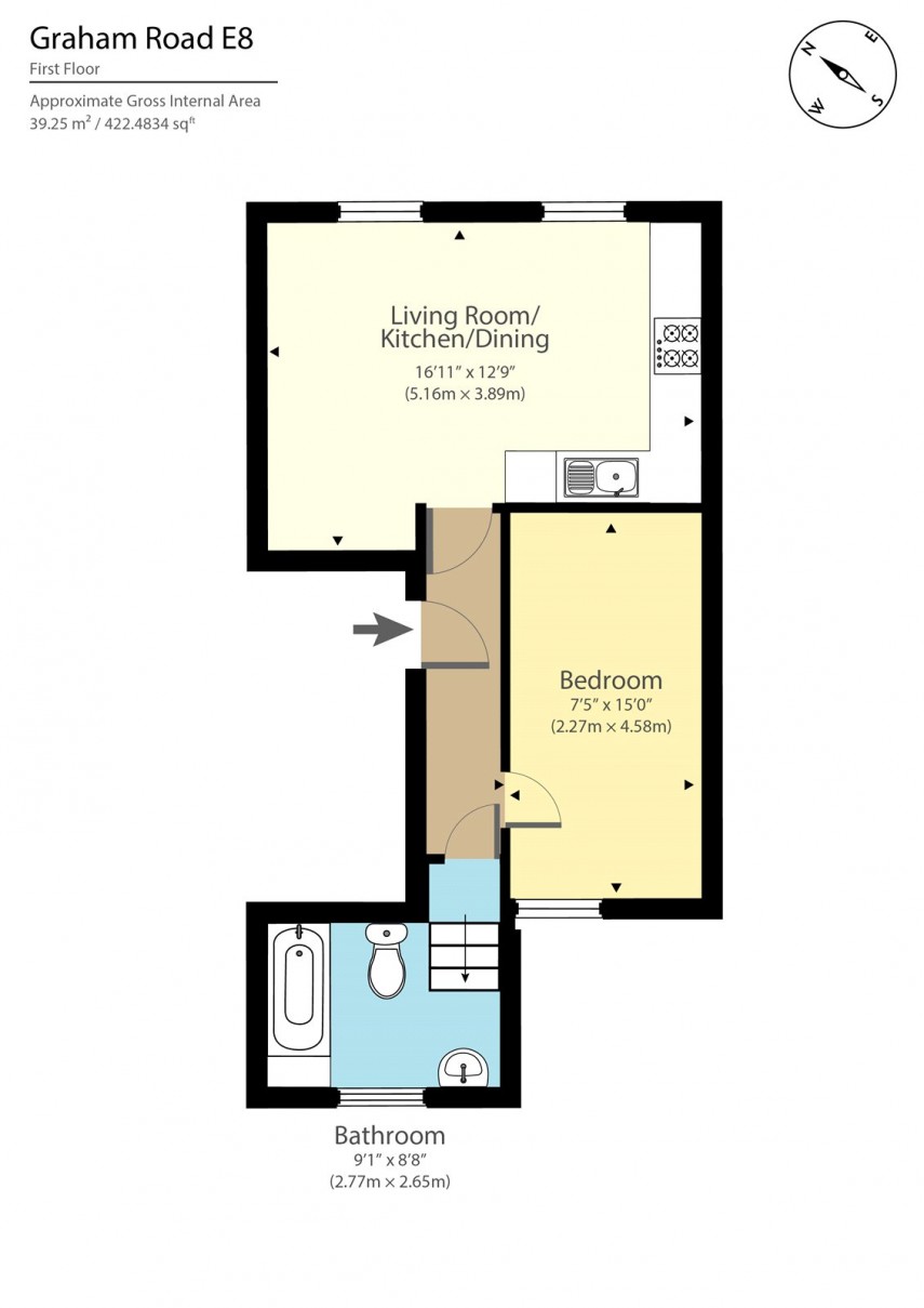 Floorplan for Graham Road, E8
