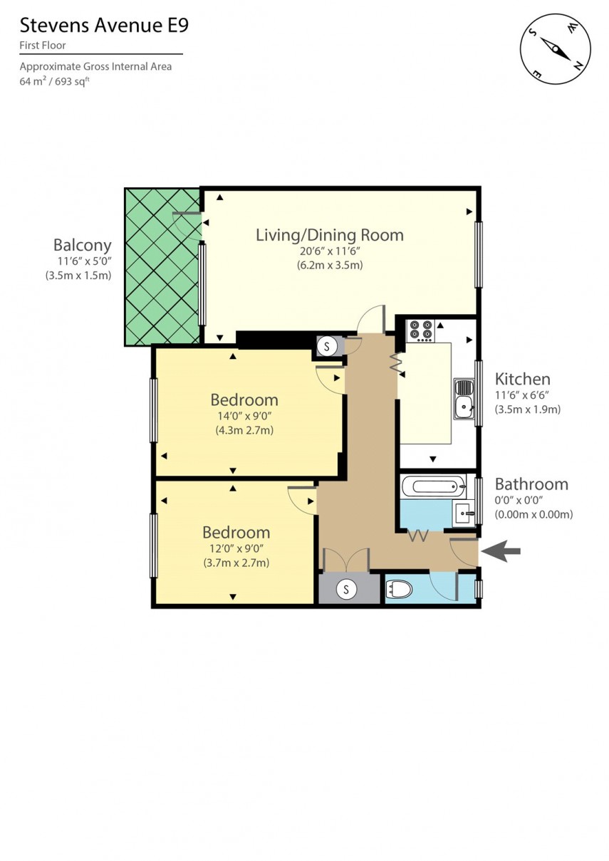Floorplan for Butfield House, E9