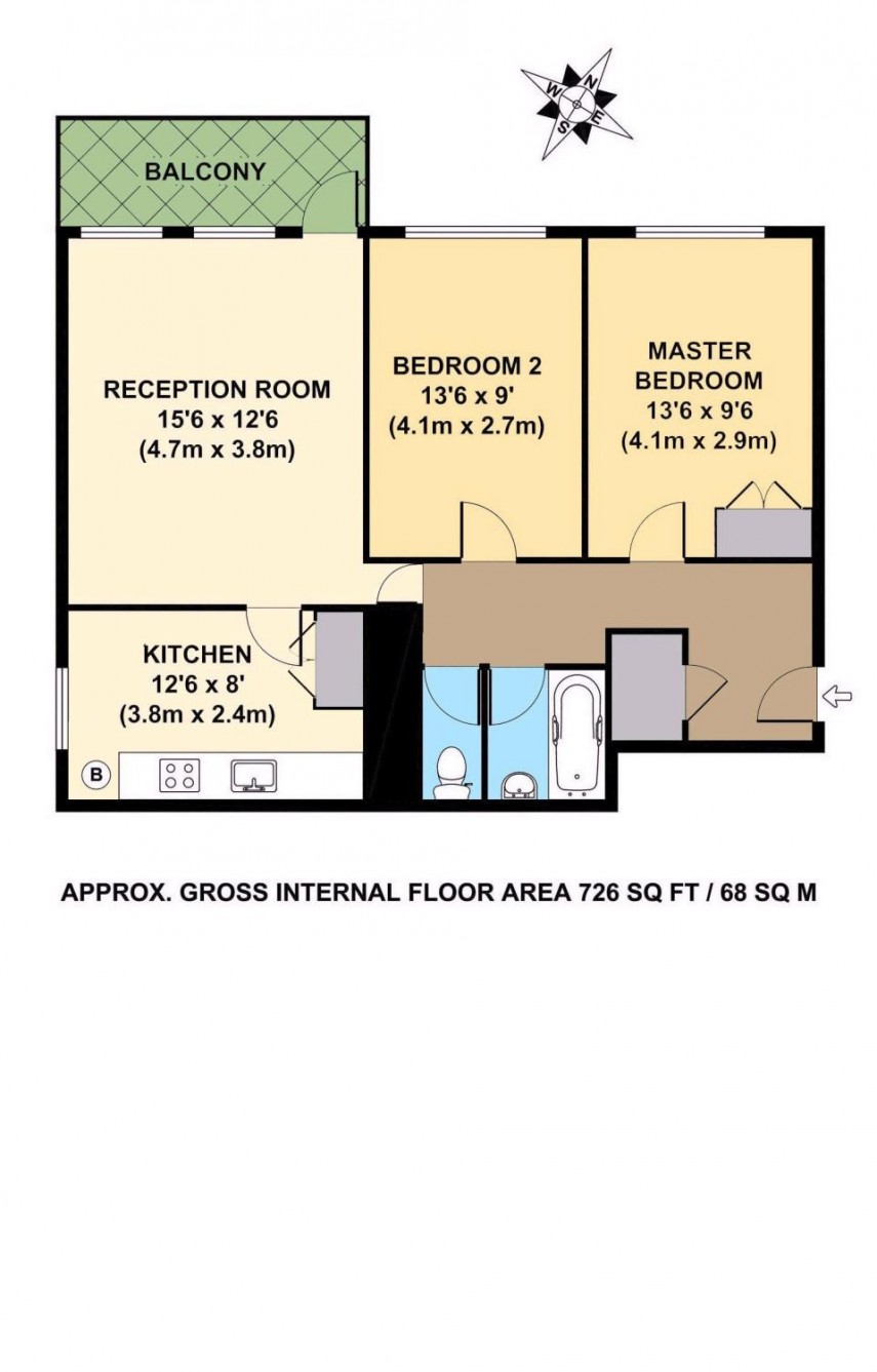 Floorplan for Landmark Heights, E5