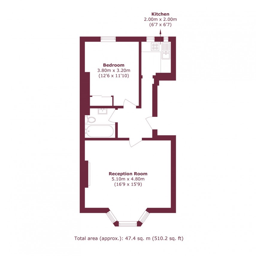 Floorplan for Graham Road, E8