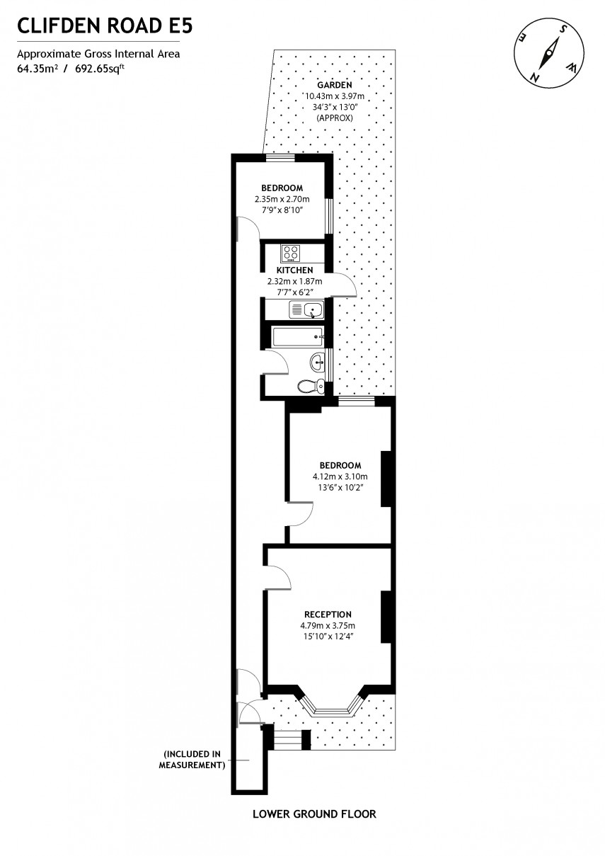 Floorplan for Clifden Road, E5