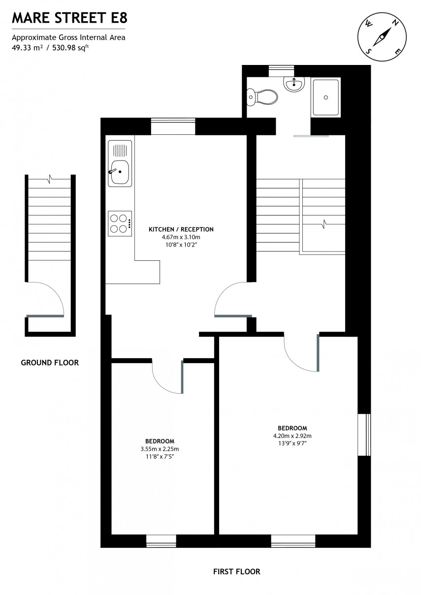 Floorplan for Mare Street, E8