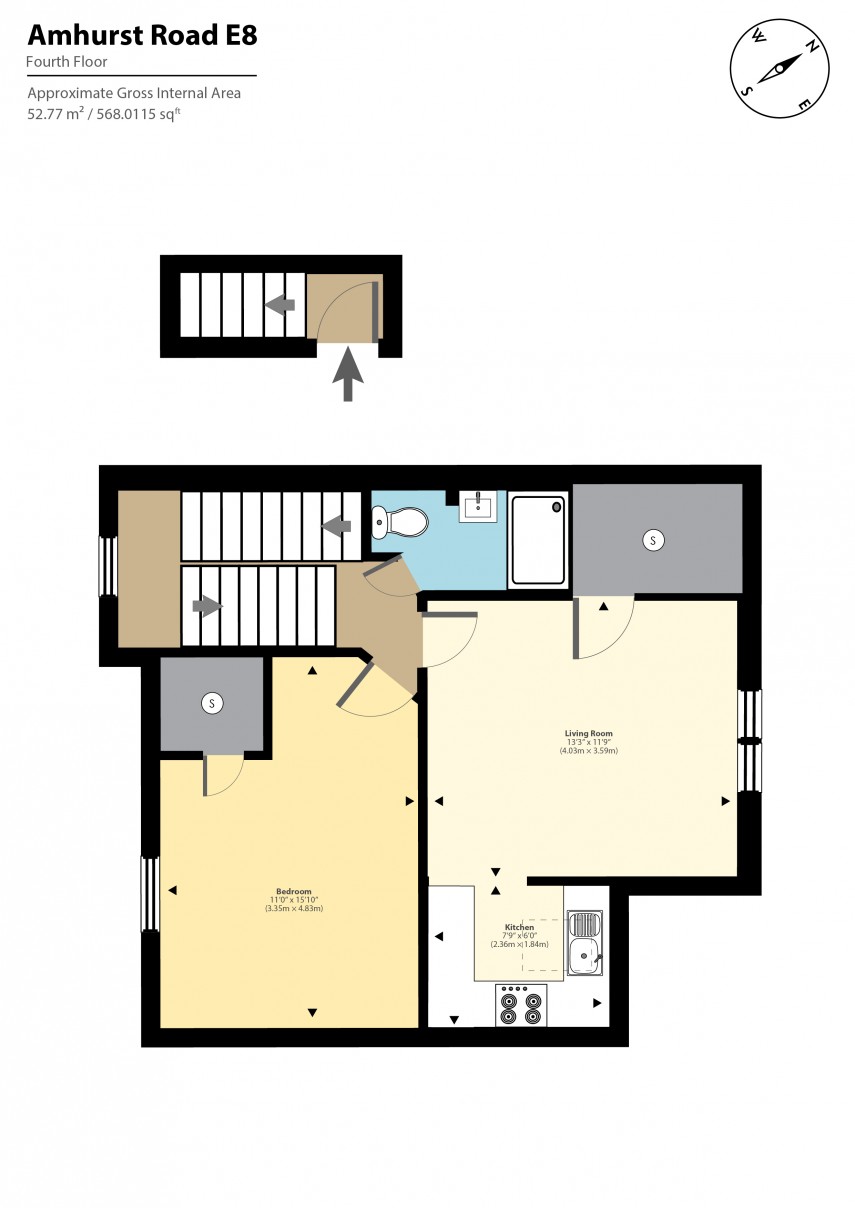 Floorplan for Amhurst Road, E8