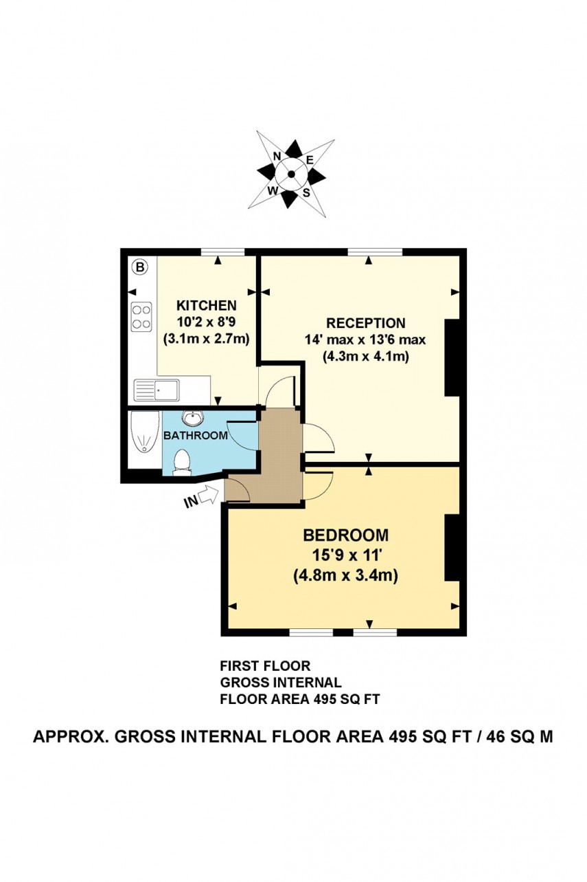Floorplan for Amhurst Road, E8