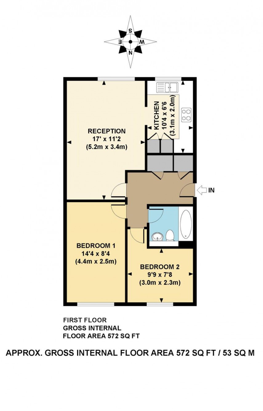 Floorplan for Northiam Street, E9