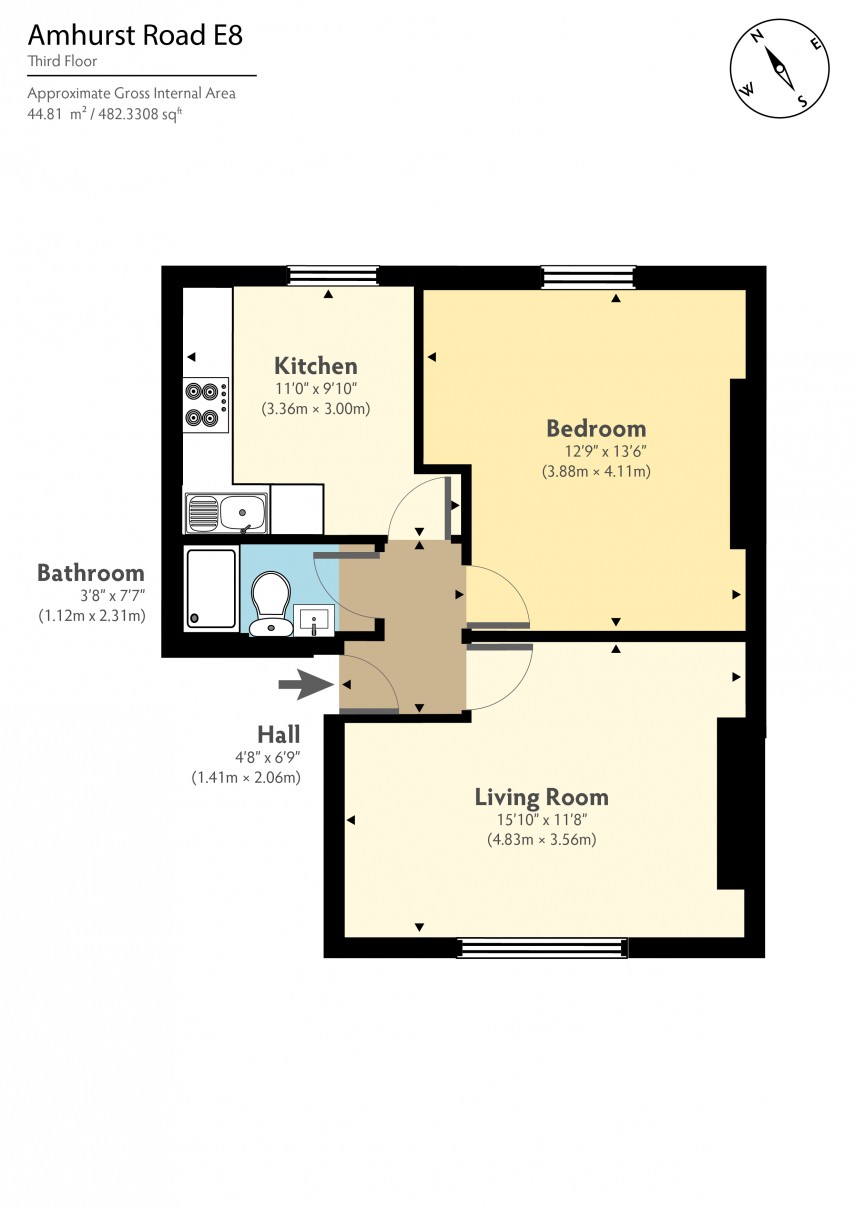 Floorplan for Amhurst Road, E8
