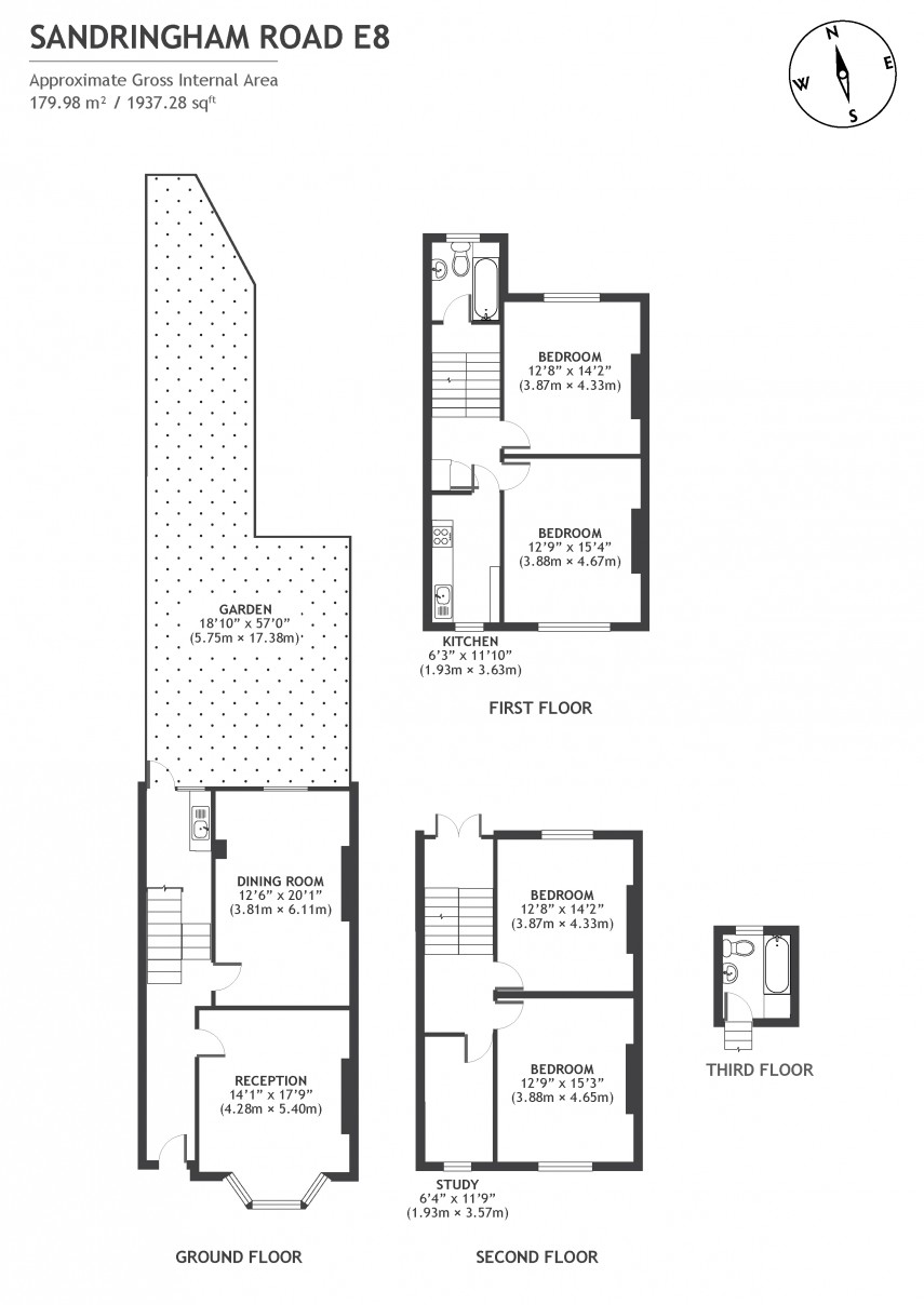 Floorplan for Sandringham Road, E8