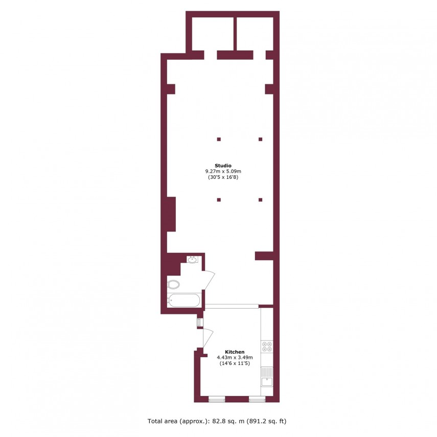 Floorplan for Victoria Park Road, E9