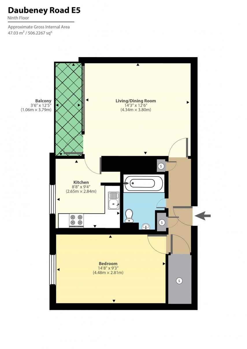 Floorplan for Landmark Heights, E5