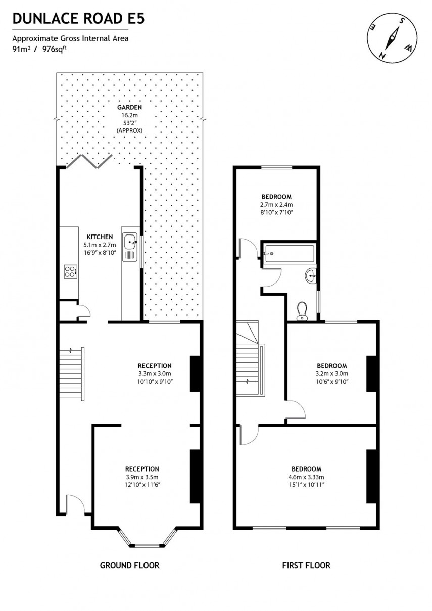 Floorplan for Dunlace Road, E5