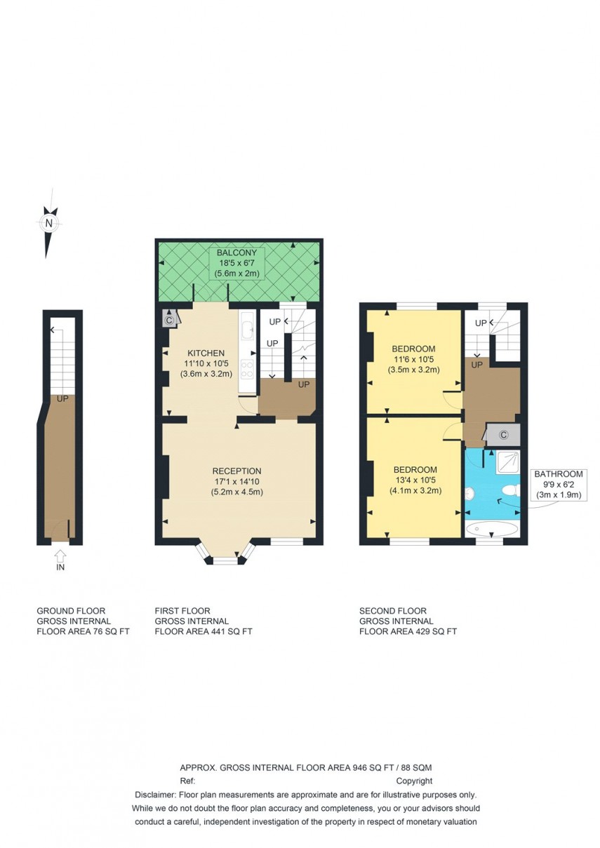 Floorplan for Graham Road, E8