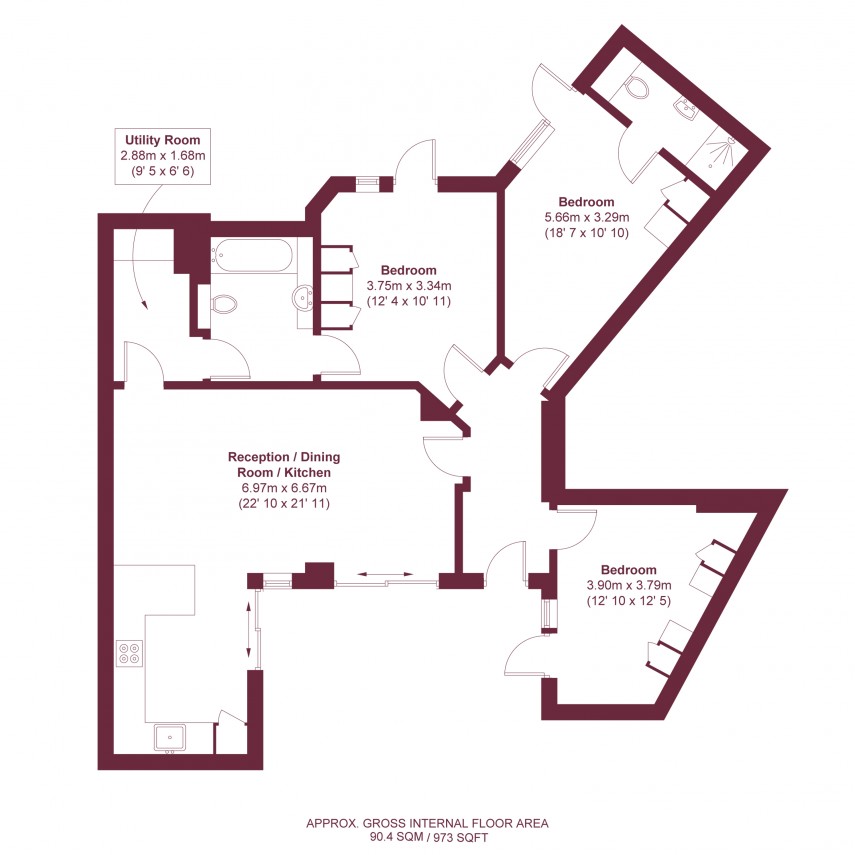 Floorplan for 35A Queensdown Road, E5