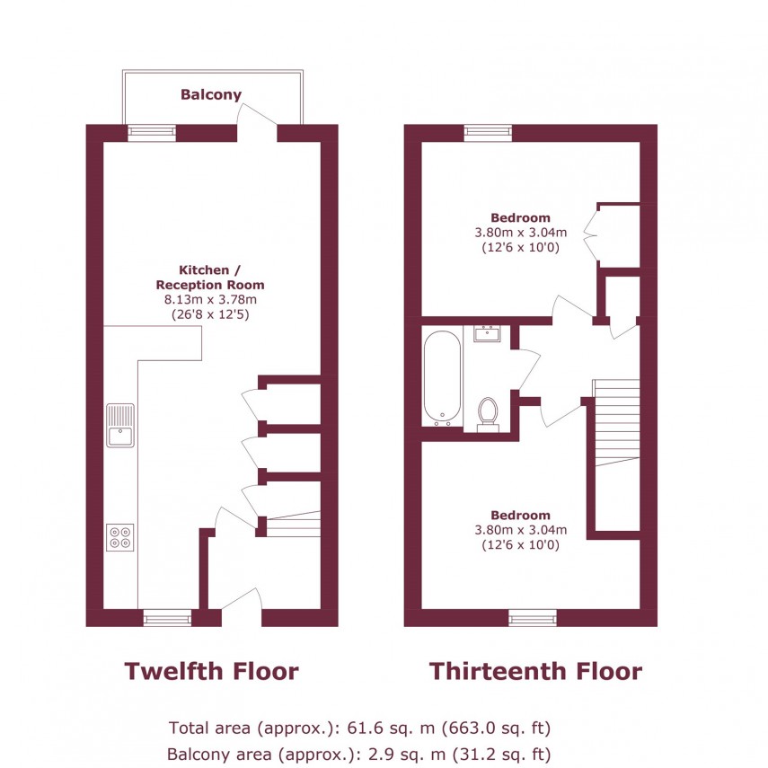 Floorplan for Wisteria Apartments, E9