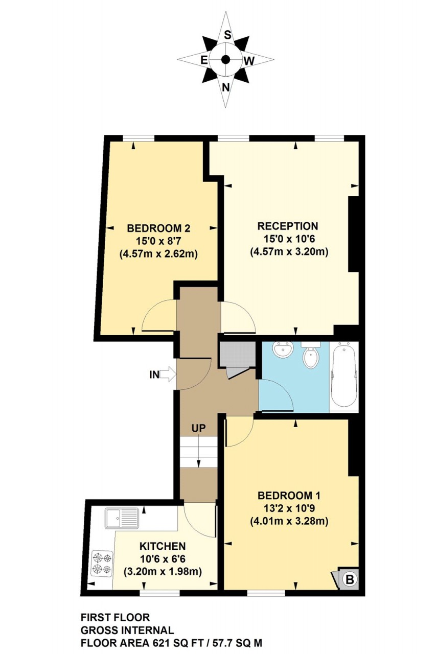 Floorplan for Evering Road, N16