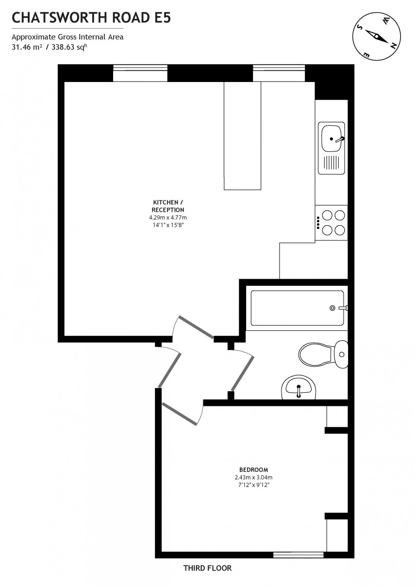 Floorplan for Chatsworth Road, E5