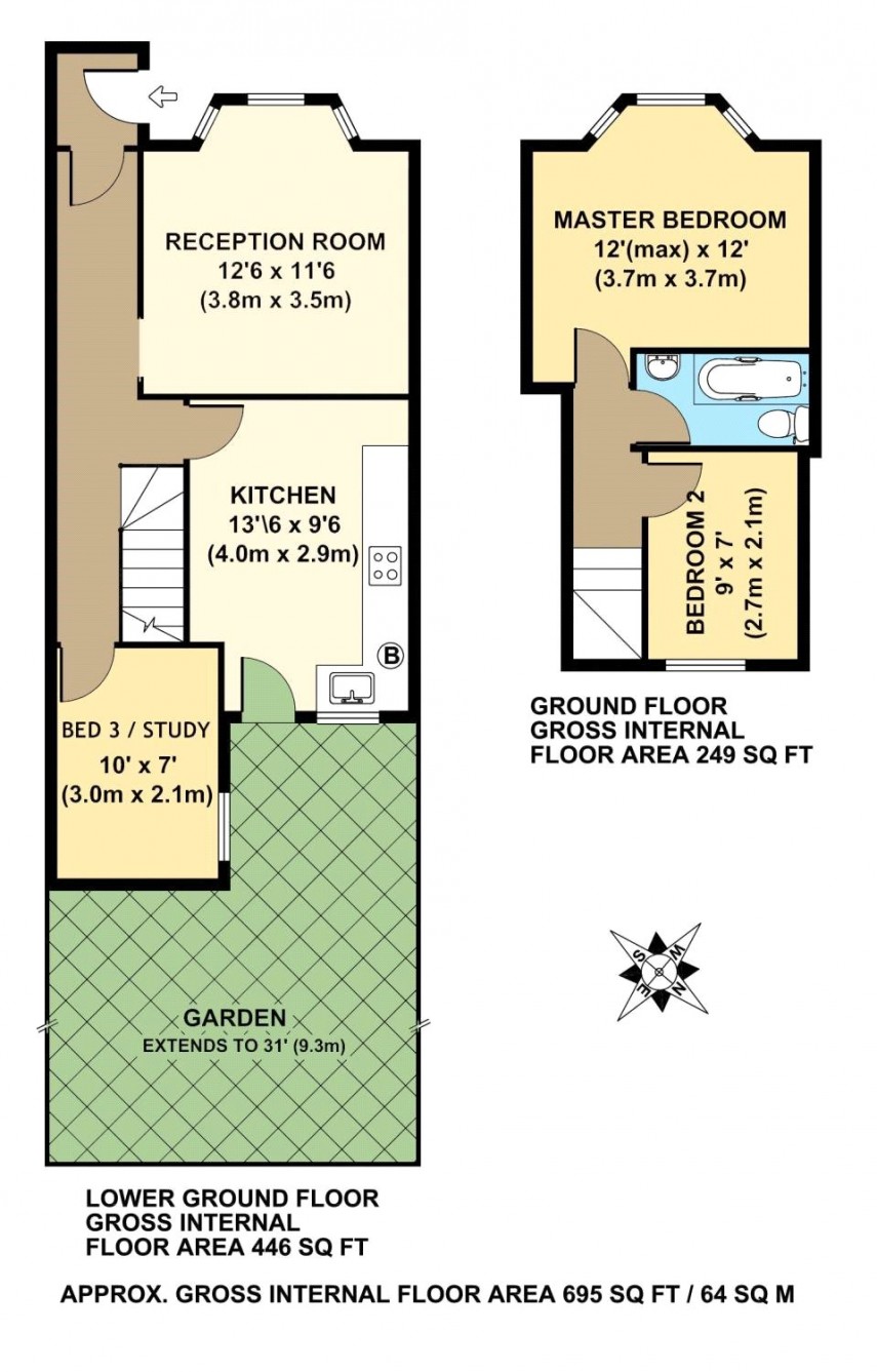 Floorplan for Colenso Road, E5