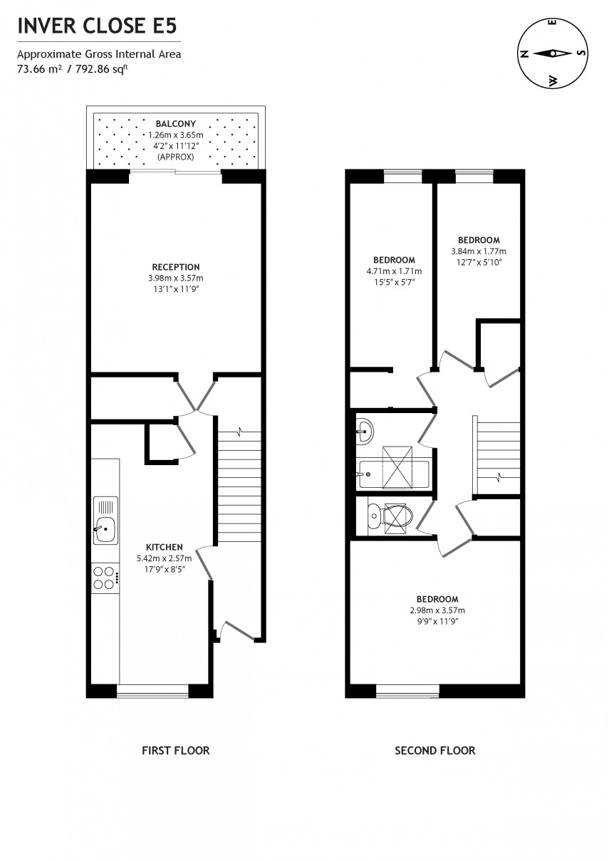 Floorplan for Inver Close, E5