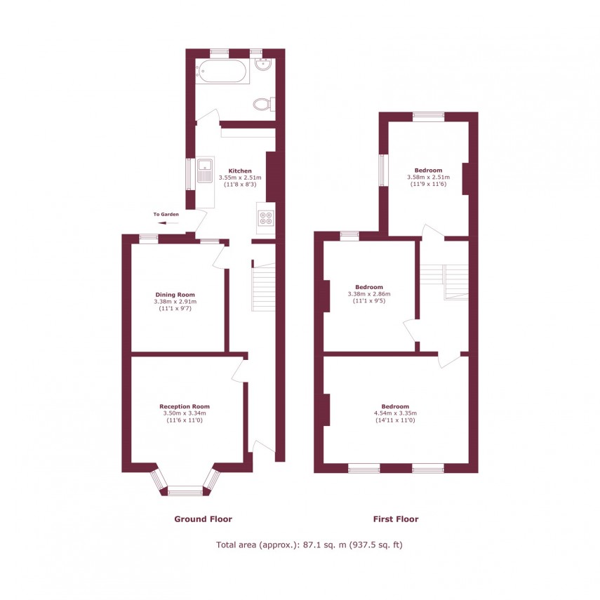 Floorplan for Kenton Road, E9