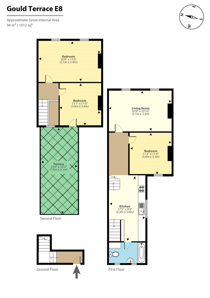 Floorplan for Gould Terrace, E8