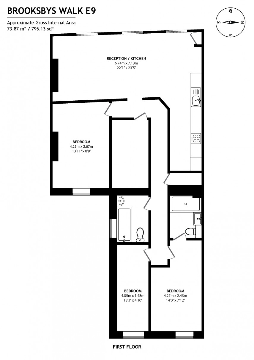 Floorplan for Brooksby's Walk, E9