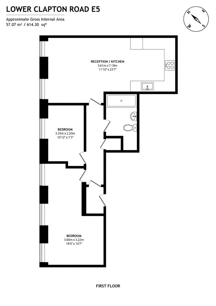 Floorplan for Lower Clapton Road, E5