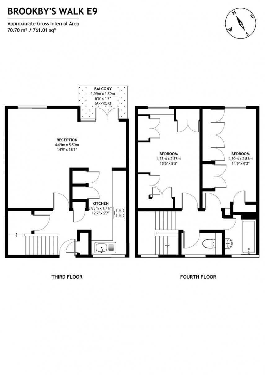 Floorplan for Priory Court, E9