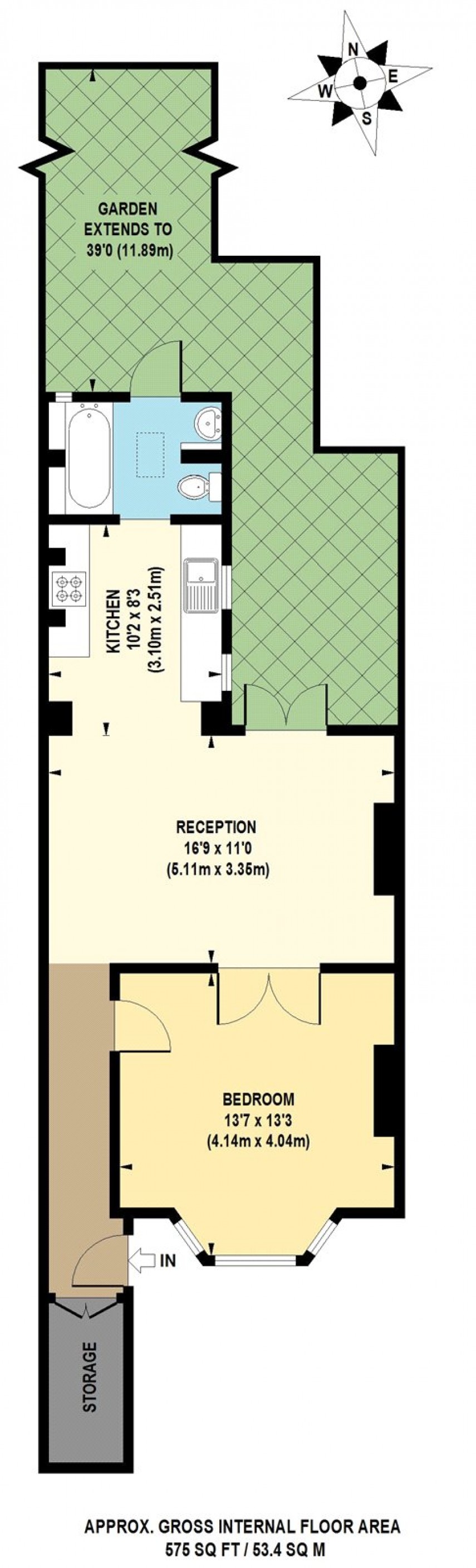 Floorplan for Speldhurst Road, E9