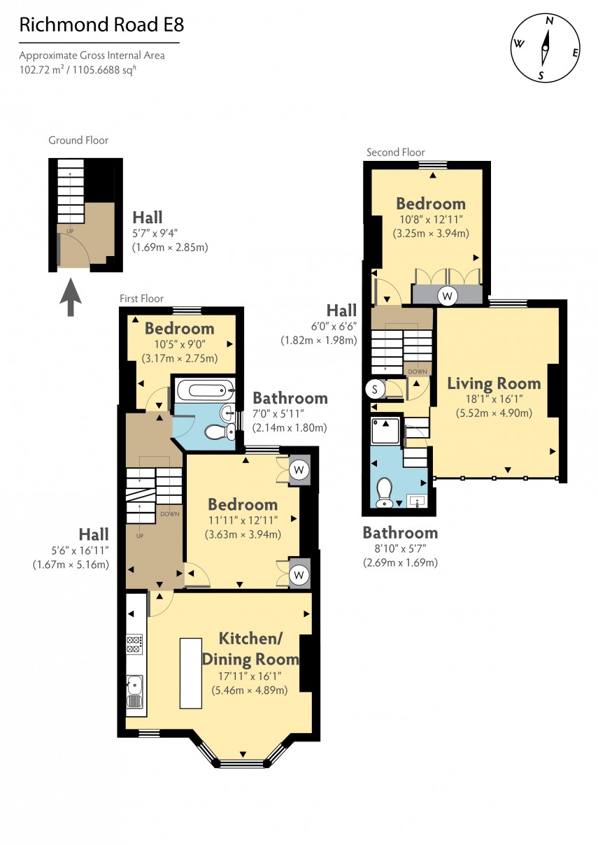 Floorplan for Richmond Road, E8