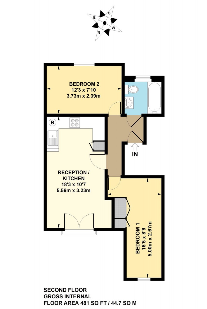 Floorplan for Croston Street, E8